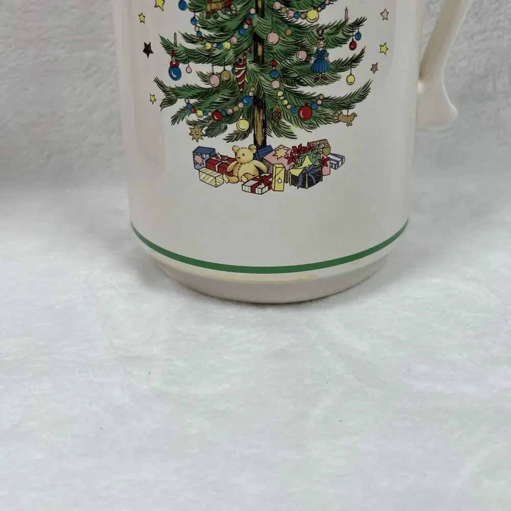 Nikko Christmas Thermal Vacuum Carafe With Box 1 Liter Unique Vintage